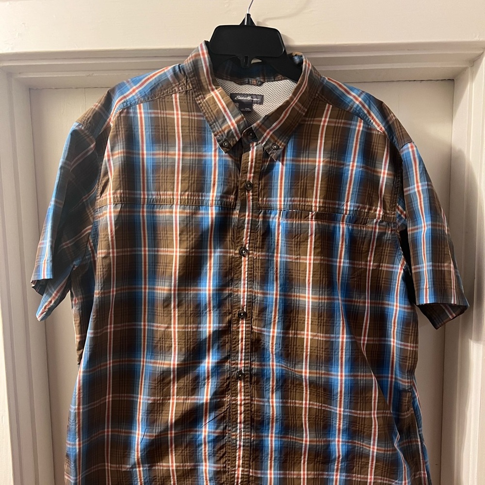 Eddie Bauer plaid camp shirt XXL